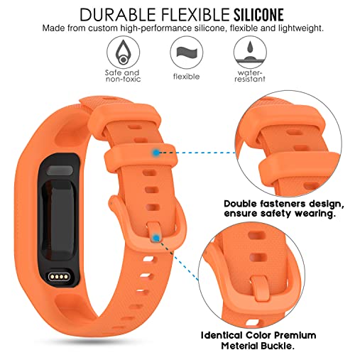 Image of 3PCS Soft Silicone Bands Compatible with Garmin Vivosmart 5 Straps Replacement Wristbands Bracelet Band Case Cover for Women Men, Small /Large Size