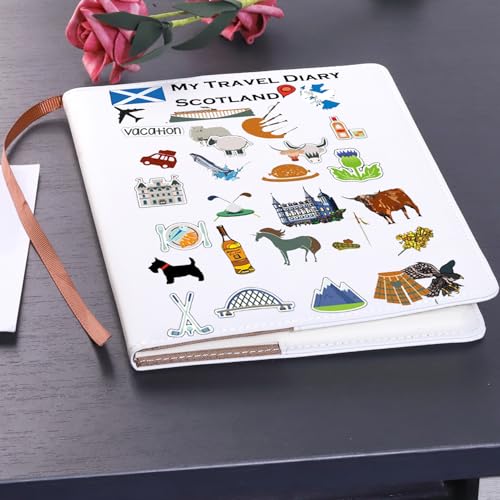 LQRI Scotland Travel Leather Notebook My Travel Diary Scotland Gift Spain Vacation Trip Gift Spain T