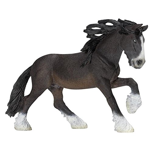 Schleich Farm World - Shire Stallion Toy Figurine - Kids Ages 3+ | 13734