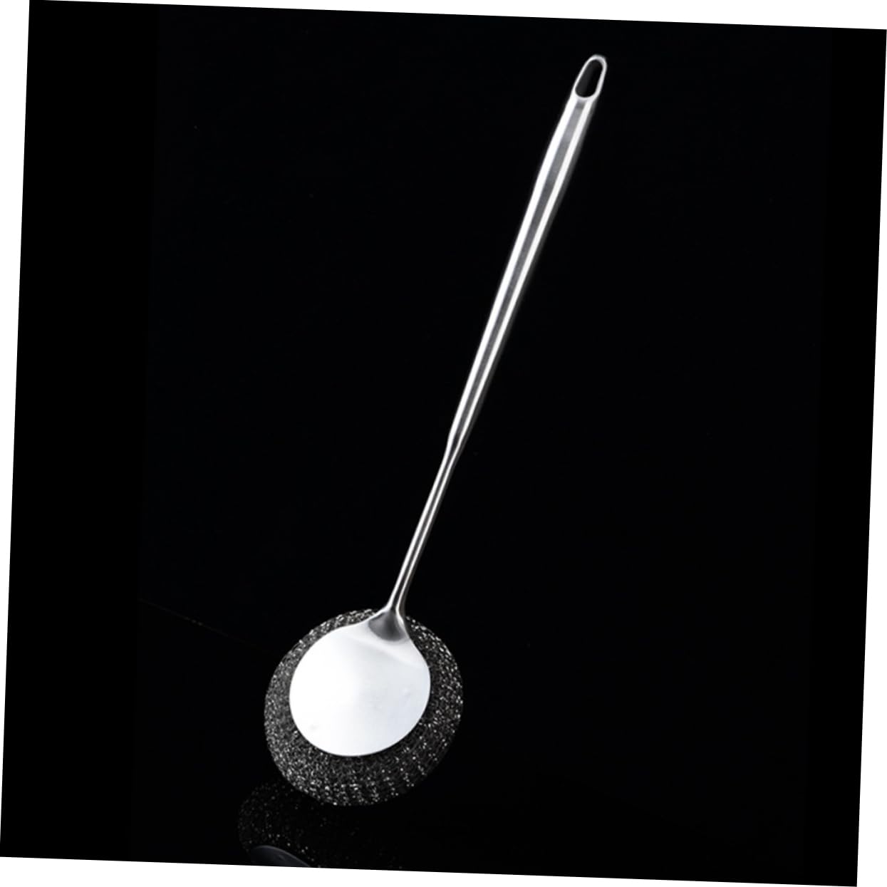 Ciieeo Stainless Steel Pot Scrubber with Long Handle Kitchen Dish Cleaning Brush for Deep Pots Pans Heavy Duty Wire Brush for Versatile Kitchen Tool