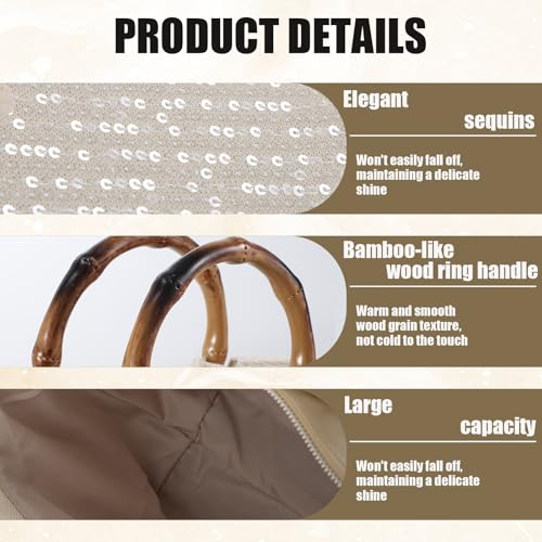 Bolso Tote Resort con Lentejuelas para Mujer miniatura 4