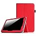 Fintie Premium PU Leather Cover for 10.1 Inch Tablet Inclu. iRULU eXpro X1s / X1 Plus 10.1, Dragon Touch A1 / A1X Plus 2016 Edition, ValuePad VP112 (Check Compatible List Below), Red