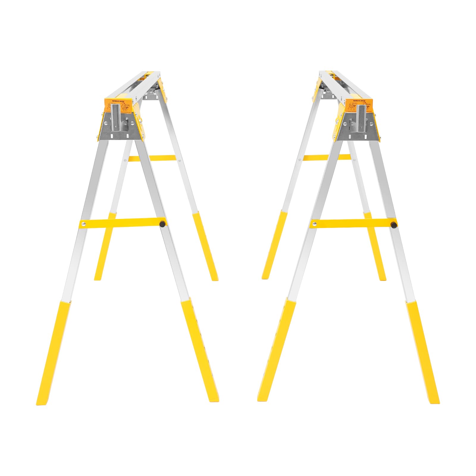 Caballete de trabajo, caballete plegable de altura ajustable, juego de 2 unidades, soporte de montaje portátil, plegable, accesorios para taller, caballete plegable con una capacidad de carga