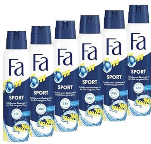 Fa Deporte Deo 48h Spray, 6-pack (6 x 150 ml)