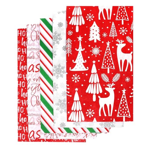 JOFONY Christmas Tissue Paper 100pcs 30x35cm DIY Gift Wrapping Decorations for Christmas Party Supplies