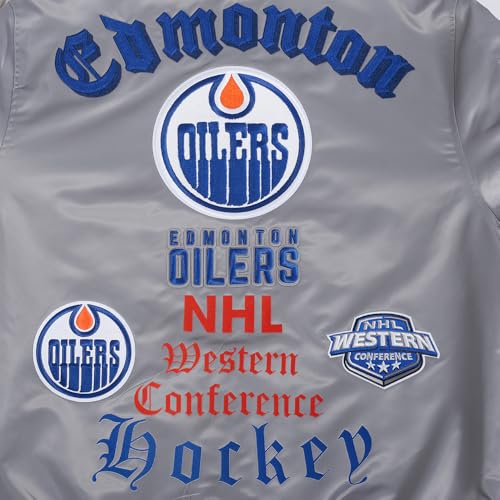 Image of Pro Standard Mens NHL Old English Satin Jacket