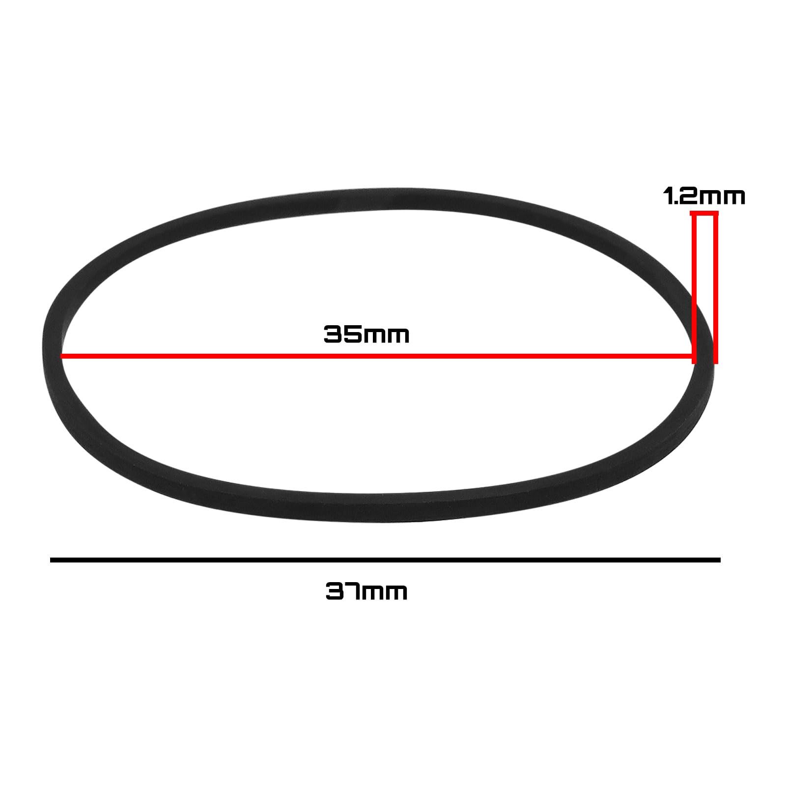 YINETTECH 5PCS Motor Drive Belts Inner Diameter 35mm Motor Rubber Drive Belts Small Motor Accessories for Small Motor Gear Box Pulleys Winding Machines Motor - Image 4
