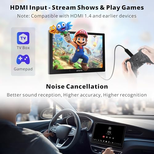 ATOTOZONE 9\" Double Din Car Stereo, 8G+128G Android Head Unit, Wireless Carplay & Android Auto, ChatGPT AI Control, GPS Tracking, Dual Microphone & Bluetooth, 4G LTE, 36B-EQ, HDMI Input, X10G209E - Thumbnail 5