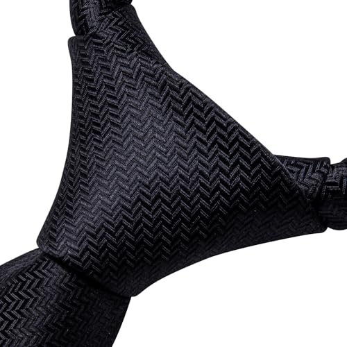 Image of Dubulle Mens Tie Set Solid Paisley Silk Striped Necktie for Men with Cufflinks Tie and Pocket Square
