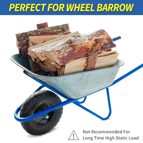 GICOOL 4.80/4.00-8" Wheelbarrow Tire, 16" Flat-Free Solid Tire and Wheel, 3-6" Centered Hub, 5/8" & 3/4" Bearing, For Garden Wagon Cart Trolley Dolly (1 Pack) by GICOOL - Used condition - Image 5