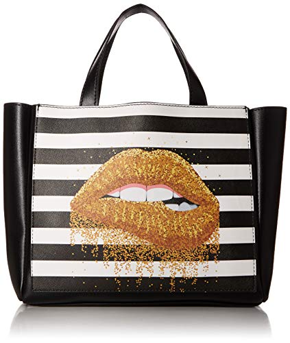 OrganizedBag Dillon Printed Handbag Organizer, Black lips