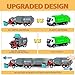 Garbage Truck Toy Model, 1:43 Scale Metal Diecast Recycling Clean Trash Garbage Rubbish Waste Transport Truck Alloy Model Mold Car Toy with Garbage Truck Toy for 3 4 5 6 Years Old(Gray)