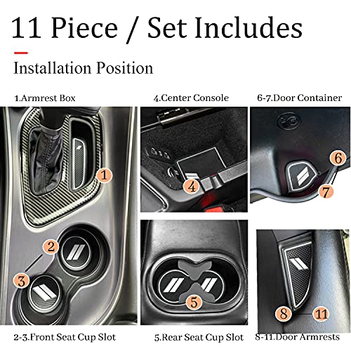 Insertos de portavasos para Dodge Challenger 2015-2020 miniatura 7