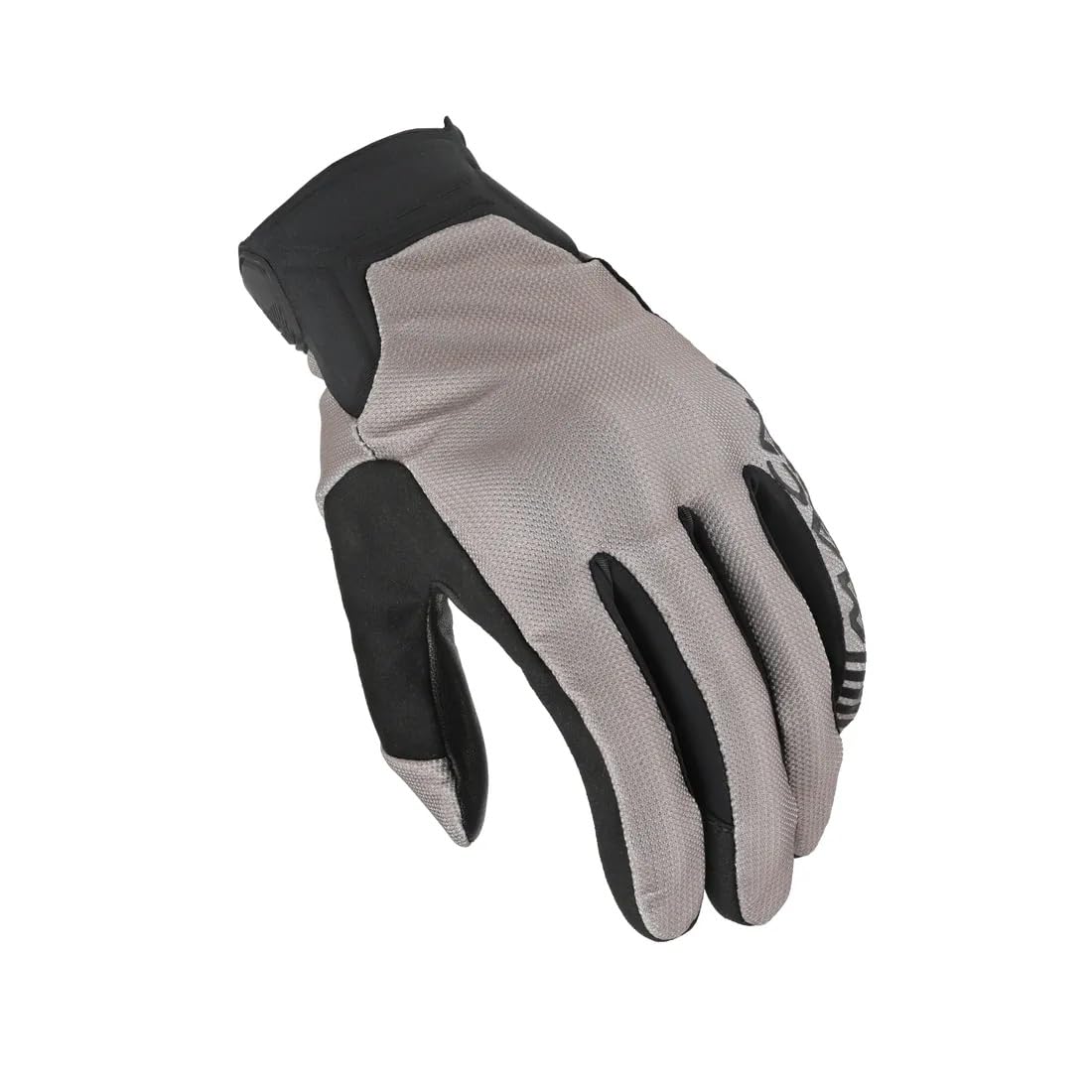 Macna Men's Black/Grey Obtain Leather Motorcycle Gloves