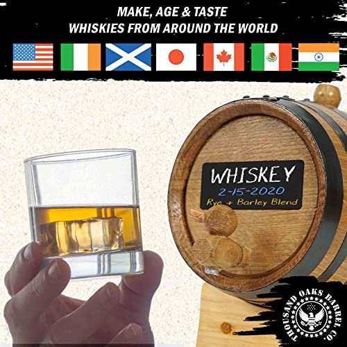 The Whiskey Experience - Premium Whiskey Making Kit with 1 Liter Oak Aging Barrel and 10 Liquor Flavor Essences - Make, Age & Enjoy Whiskies from Around The World - Oak Barrels for Aging Whiskey (1L) - Thumbnail 3