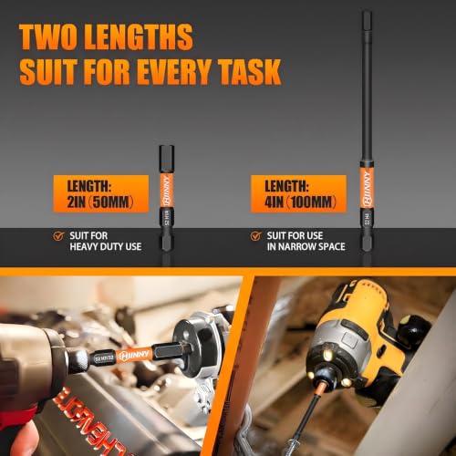Image of Impact Allen Wrench Drill Bit Set,20PCS 2 inch&4 inch Long Hex Bit Set(SAE), 1 /4 inch Hex-Shank S2 Steel,Impact Driver Bit Set, Magnetic CNC Tips for Drill & Driver with Storage Box