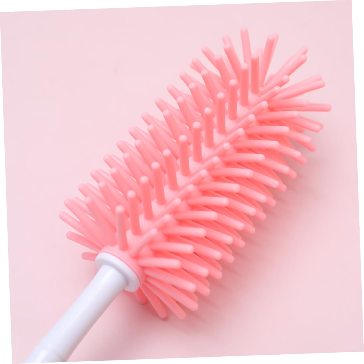 Abaodam 3juegos Limpieza para Biberones y Chupetes Cepillo Mango Rotatorio Accesorios Prácticos Cuidado del Color Rosa