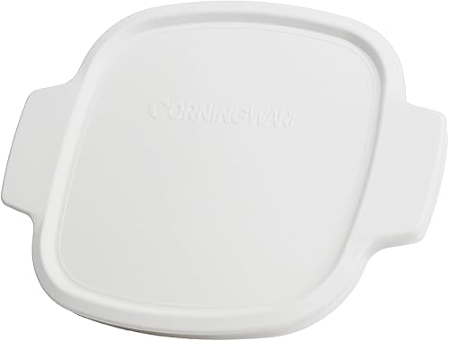 Corningware – tapa de plástico blanco de 1 cuarto / 1.5 cuartos para estufa (se ajusta a los platos de vidrio Corningware A-1-B y A-1.5-B)