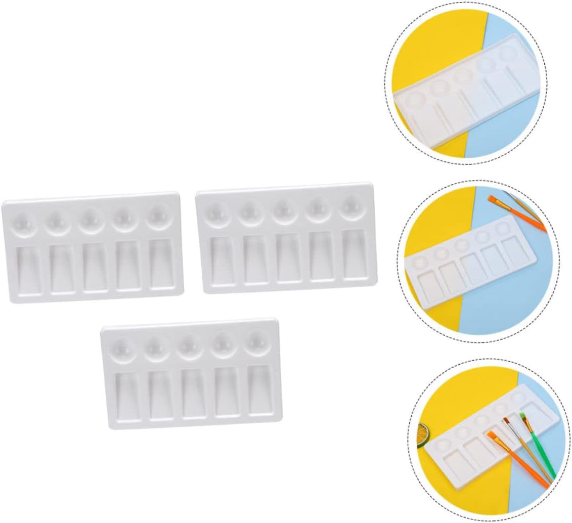 Veemoon 3sets 3 Pcs Pigment Mixing Trays Lightweight Color Mixer Plates for Artists and for Watercolor Painting for Professionals and Students 3pcs*3