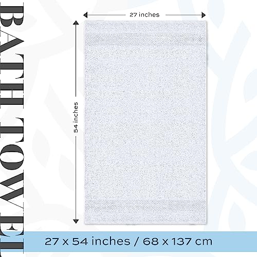 White Classic 14144974 Luxury Bath Towels Set Of 4 Large thumb #1