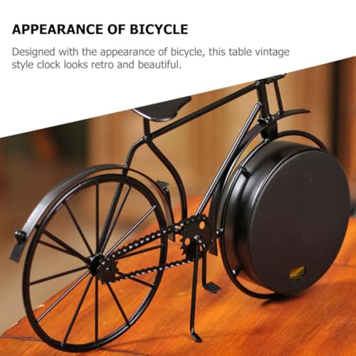 Reloj Silencioso de Metal Negro con Diseño de Bicicleta Creativa de Alta Resistencia 7