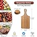 Zubebe 12 Pcs 11'' x 5'' Bulk Cutting Board Bamboo Wood Acacia Wood Walnut Chopping Board with Handle Laser Engraving Kitchen Serving Board Charcuterie Board for Thanksgiving Housewarming Gift
