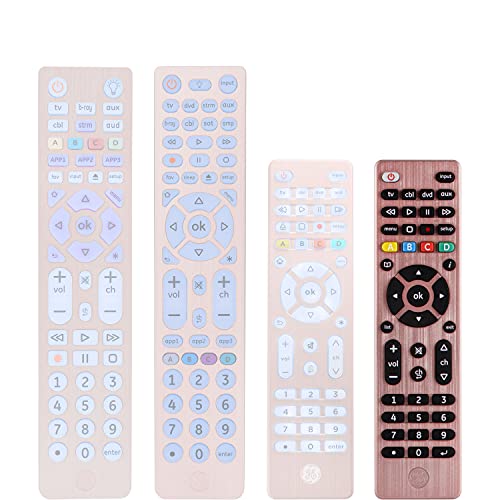 GE Universal Remote Control for Samsung, Vizio, LG, Sony, TCL, Roku, Apple TV, TCL, Panasonic, Smart TVs, Streaming Players, Blu-ray, DVD, 4-Device, Rose, 32934