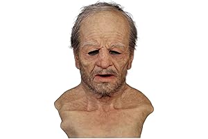 Three People Halloween Costumes Halloween Latex Old Man Fancy Dress Head for Masquerade Realistic Headgear