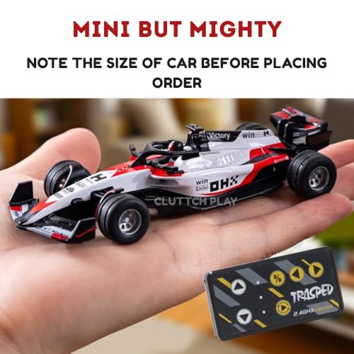 Image of Metal F1 Mini RC Racing Car 1:64 Die cast with App Control LED Lights|2.4GHz Remote Control Car | 3 Speed Adjustable USB Rechargeable Alloy for Kids & Adults Indoor & Outdoor(Metal F1 Mini RC)