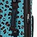 Rockland Fashion Softside Upright Luggage Set,Expandable,Telescopic Handle,Wheel, Blue Leopard, 2-Piece (14/19)