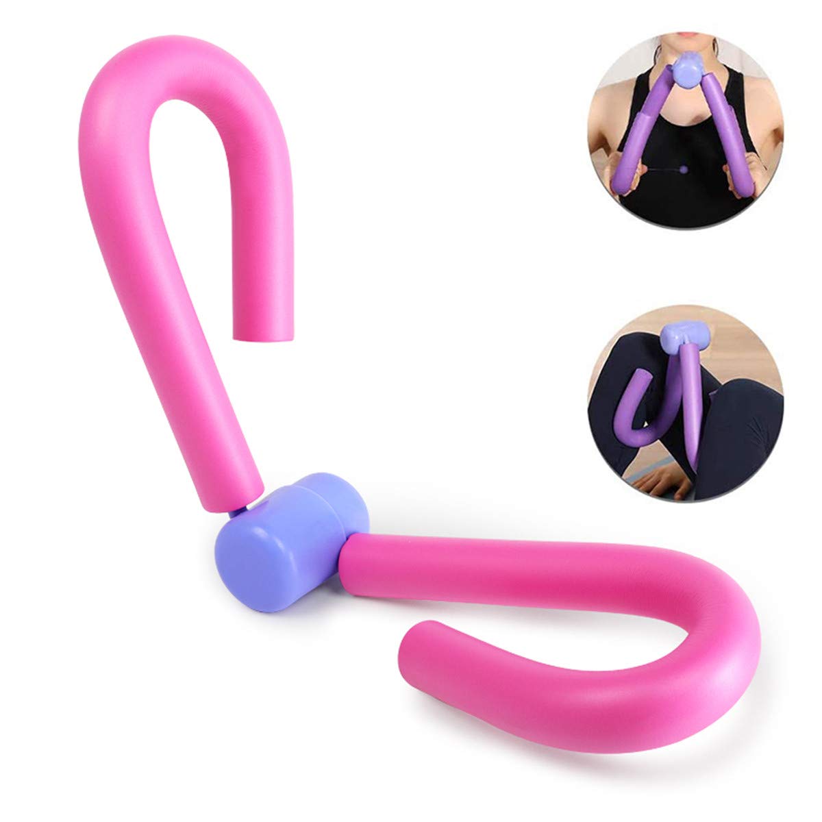 WLMGWRXB Thigh Master Muscle Fitness Equipment, Arm Workout Body Butt Leg Exercise Inner Stovepipe Slimming Trimmer Bodybuilding Expander,Pink