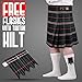 Kilt for Men I Scottish Tartan Kilts Polyviscose 8 Yard Traditional Mens Kilt (US, Numeric, 38, 40, Regular, Regular, Scottish National)