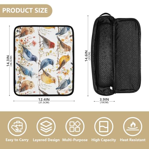 Bolsa de viaje para herramientas de cabello con tapete resistente al calor y accesorios removibles organizador para planchas, rizadores y secador miniatura 4