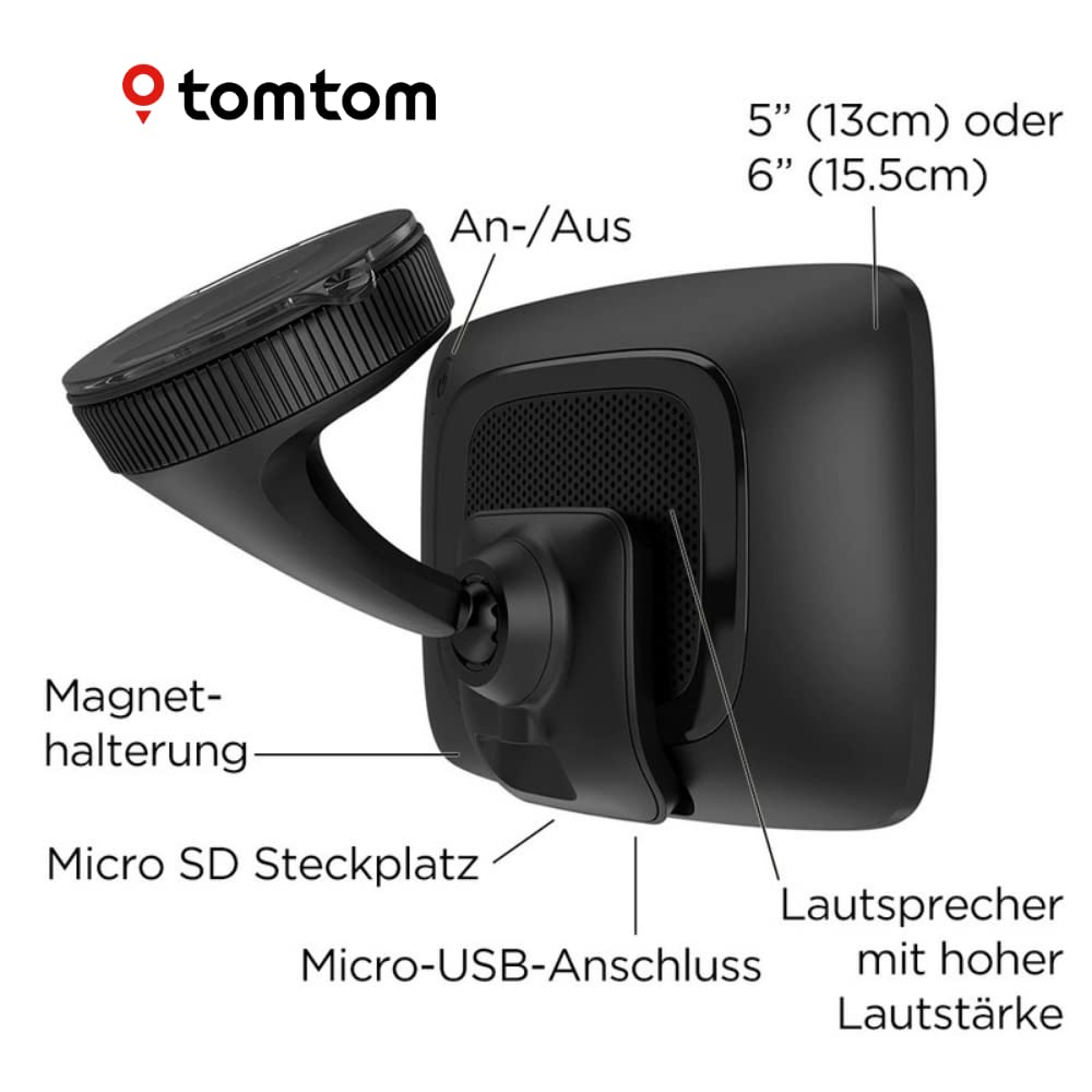 TomTom Navigationsgerät GO Essential (5 Zoll, Stauvermeidung dank TomTom Traffic, Karten-Updates Europa, Freisprechen, Updates über Wi-Fi, TMC), Schwarz