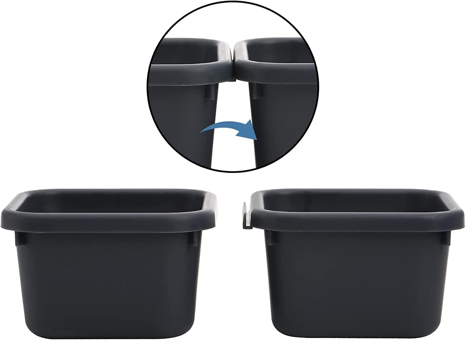 WUWEOT 42-teilige Schubladen Ordnungssystem Schubladen Organizer Schubladeneinsatz Aufbewahrungsbox Schreibtischschubladen Organizer für Kosmetik Schreibtisch Büro Bad Küche Weiß und Dunkelgrau