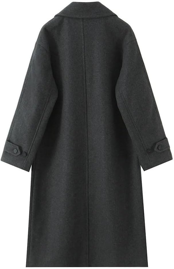 Women's Trench Coats Soft Loose Long Sleeve Casual Warm Coat