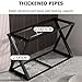 PA-DABAOO Rock Plate Fish Tank Stand,Aquarium Stand with Metal Frame,Display Stand for Turtle Tank, Reptile Terrarium,Double-Layer Design for Accessories Storage,E