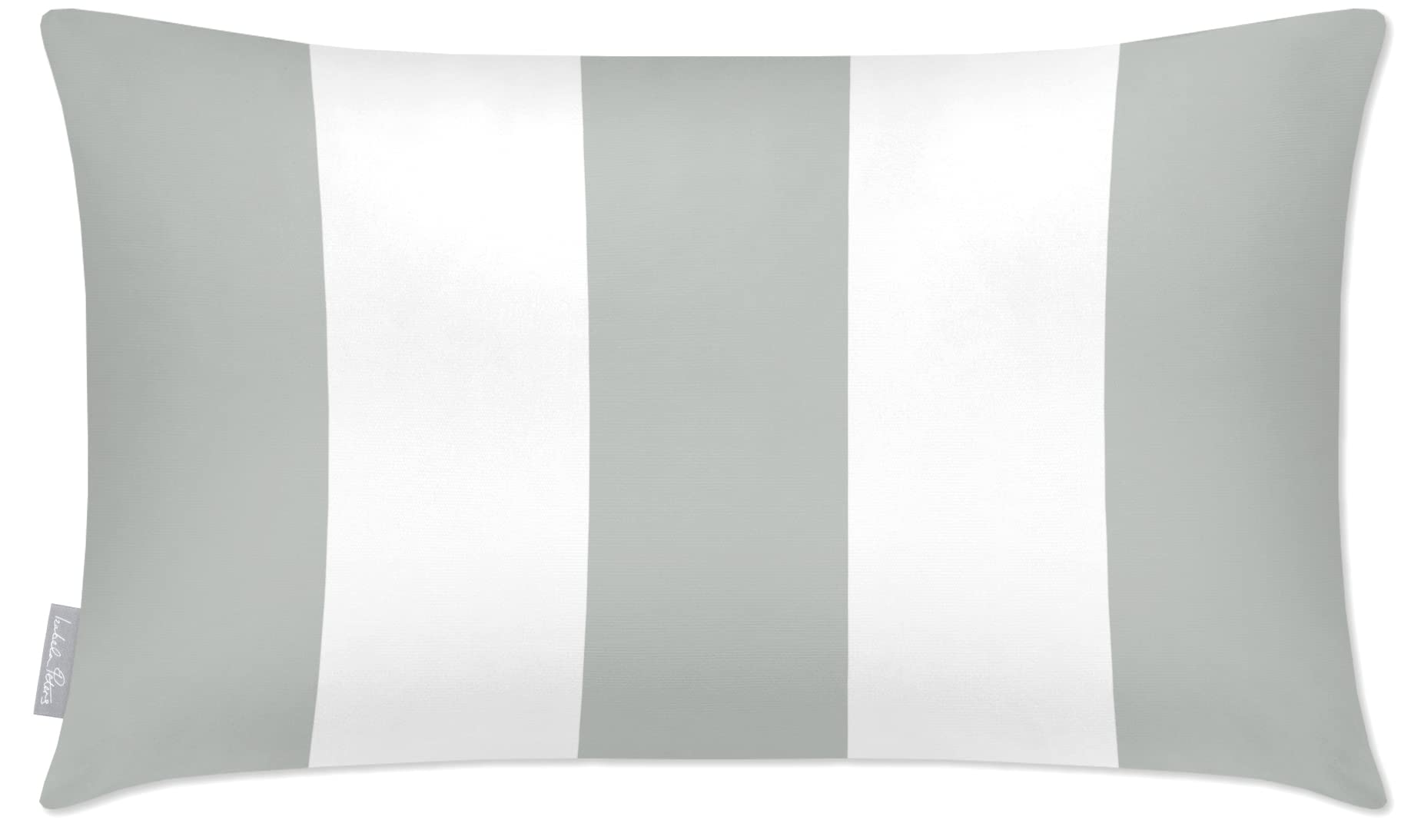 Izabela Peters Outdoor Cushions Waterproof, 60 x 40 cm, Filled Outdoor Cushion, 3 Stripes - Storm Grey, Garden Furniture Cushions, Outdoor Seat Cushions, Garden Chair Cushions — image 1