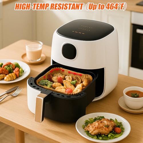 Image of 12PCS Air Fryer Magnets Silicone Buckle for Parchment Paper Liners, High-Temp Resistant Air Fryer Accessories, Prevent Burning, Safely Lock Paper from Heating Element or Covering Food (Red)