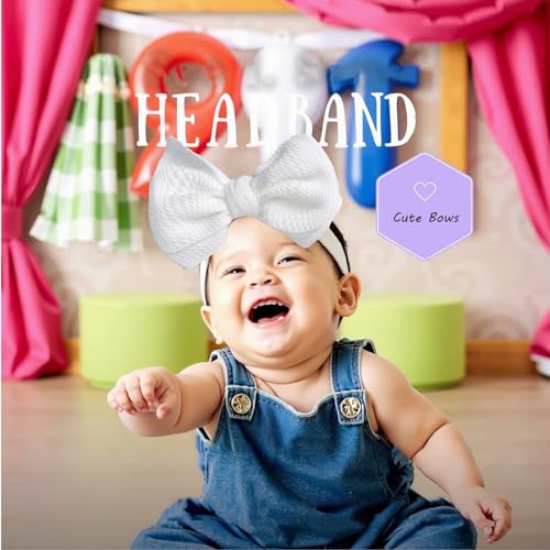 Baby girl bows Newborn Headband Hair Bows for Infant Toddlers with Double bows 4.5in*3.5in4