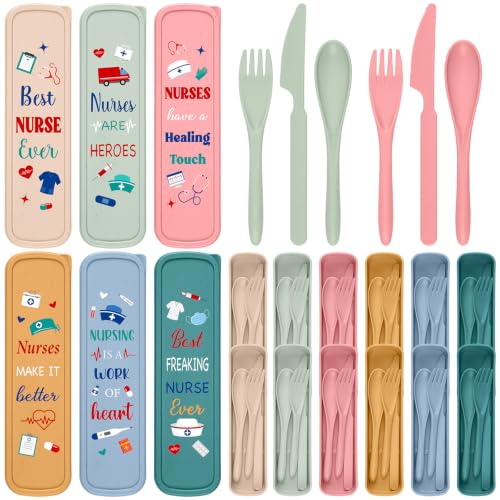 Hushee 24 Pack Employee Appreciation Utensil with Case, Nurse