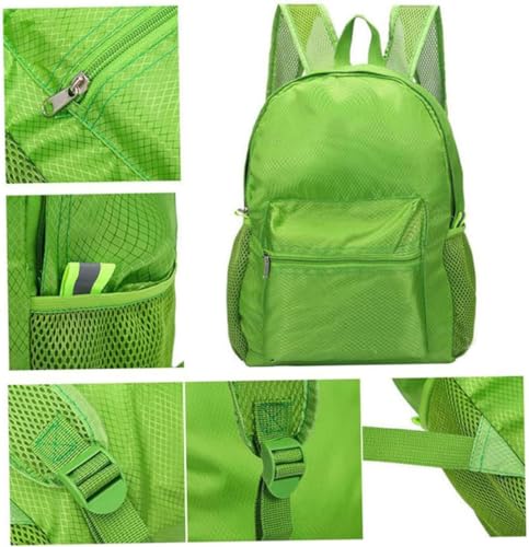 Mochila plegable ultraligera resistente al agua verde miniatura 3