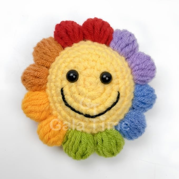 Image of Handmade Crochet Flower Keychain for Bags Keys Purse Backpack Cute Aesthetic Yarn Keyring Bag Charm Handmade Soft Thread Flower Keychain for Girls Women Kids Gifting and Daily Use