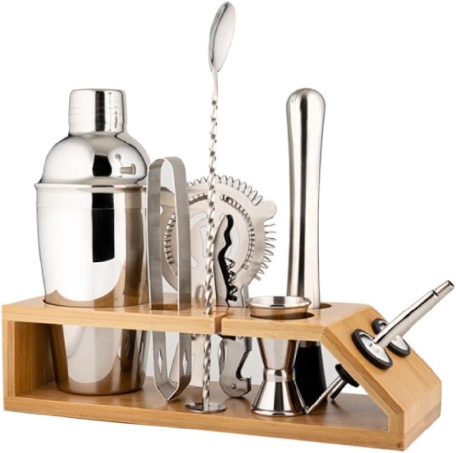 Set de Coctelería Profesional 10 Piezas con Soporte 550ml