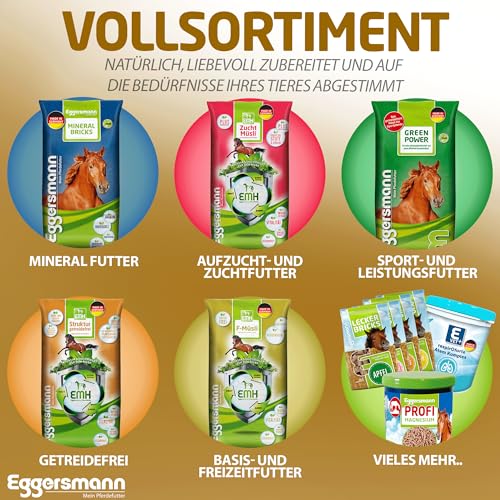 Eggersmann Mein Pferdefutter 1kg Pferde-Leckerlis | Lecker Bricks für Pferde & Ponys | Getreidefrei & kalorienarm | Perfekt als Belohnung & für zwischendurch | Höchste Qualität | Pferde-Zubehör