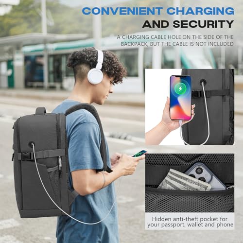 Xkdoai Mochila 40x30x20 Mochila Viaje Cabina Avion para Ryanair Wizz Air Easyjet Equipaje de Mano Bolsa Antirrobo Resistente Al Agua - imagen 5