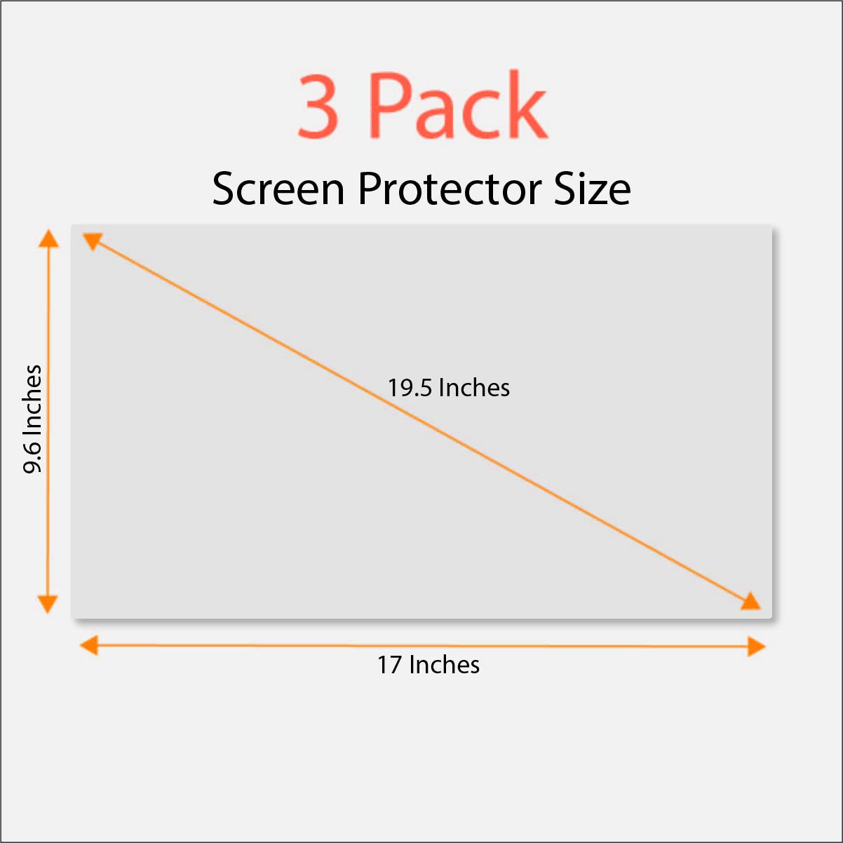 Protector de pantalla anti luz azul (paquete de 3) para monitor de escritorio de 19.5 pulgadas (pantalla medida en diagonal). Filtra la luz azul y alivia la fatiga ocular de la computadora para 4