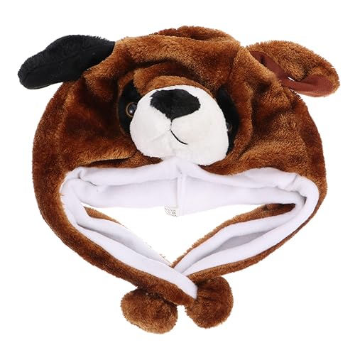 Vaguelly Cartoon Head Wrap Plush Dog Hat Boys and Girls' Hat Ear Warmer Cosplay Accessory