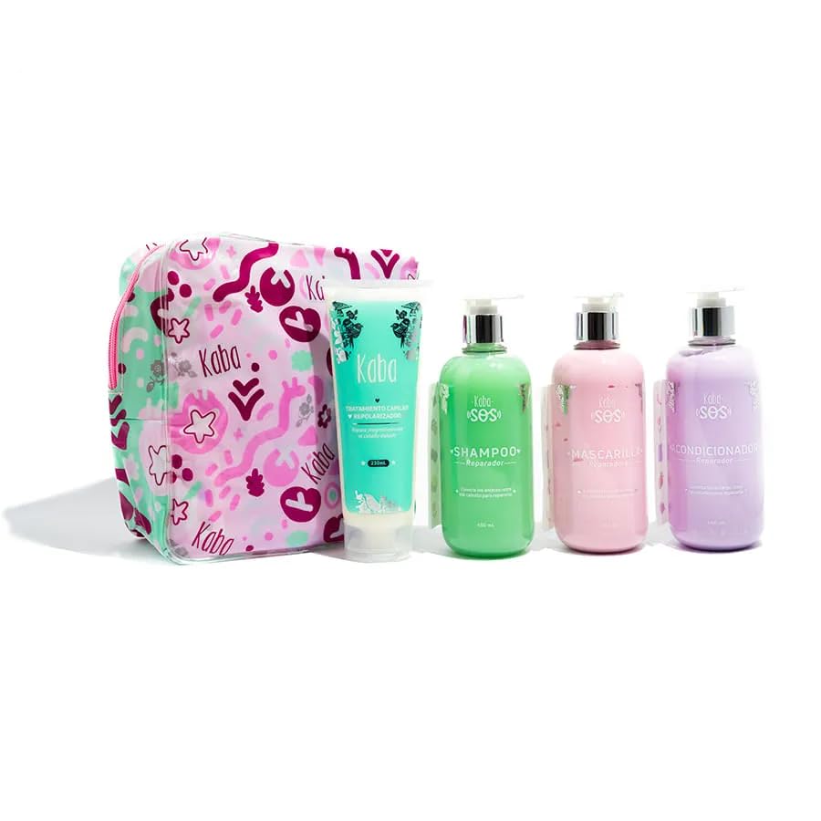 Dluchi Kaba SOS Shampoo and Conditioner Set - Advanced Hair Repair Treatment & Deep Hair Mask for Damaged Hair - Acts as a Detangling Leave in Conditioner for Dry Damaged Hair - Bonding hair treatment
