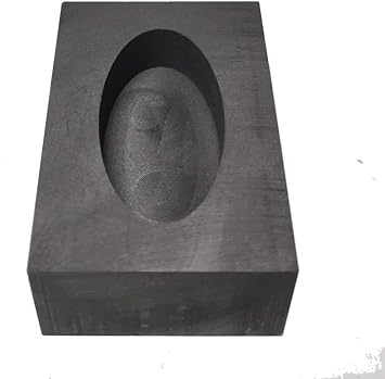 Oval Graphite Casting Ingot Mold Metal Refining Scrap Gold Silver Ellipse Graphite Mold